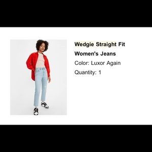Levi’s Wedgie Straight jeans in Luxor Again size 30